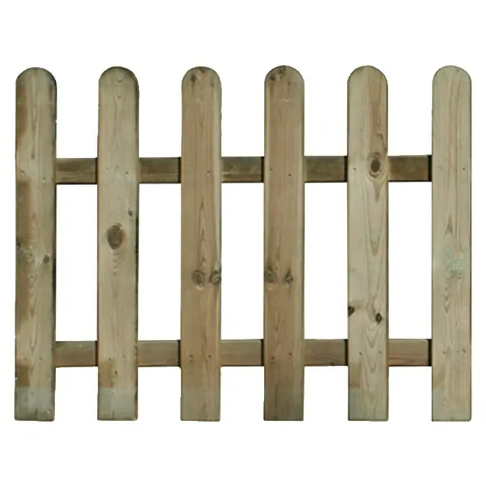 Cerland Puerta para el jardín Clelia - L x Al: 100 x 70 cm, Natural - Valla de madera con listones y travesaños, ideal para delimitar jardines y fincas, robusta y resistente a la intemperie.