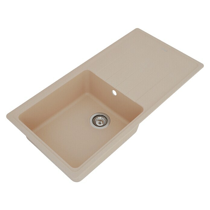 Schock Einbauspüle Columbia (100 x 50 cm, 1 Becken, Cristalite®, Beige)