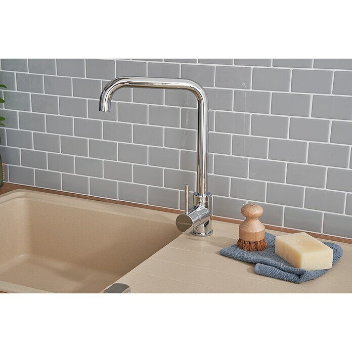 Schock Einbauspüle Columbia (100 x 50 cm, 1 Becken, Cristalite®, Beige)