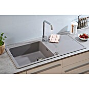 Schock Einbauspüle Columbia (100 x 50 cm, 1 Becken, Cristalite®, Grau)