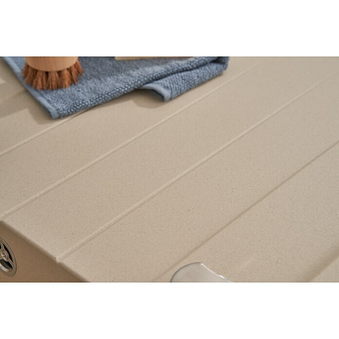 Schock Einbauspüle Columbia (100 x 50 cm, 1 Becken, Cristalite®, Beige)