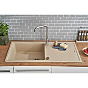 Schock Einbauspüle Columbia (100 x 50 cm, 1 Becken, Cristalite®, Beige)