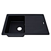 Schock Einbauspüle Columbia (78 x 50 cm, 1 Becken, Cristalite®, Schwarz)