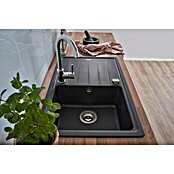 Schock Einbauspüle Columbia (78 x 50 cm, 1 Becken, Cristalite®, Schwarz)