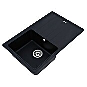 Schock Einbauspüle Columbia (78 x 50 cm, 1 Becken, Cristalite®, Schwarz)