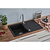 Schock Einbauspüle Columbia (78 x 50 cm, 1 Becken, Cristalite®, Schwarz)