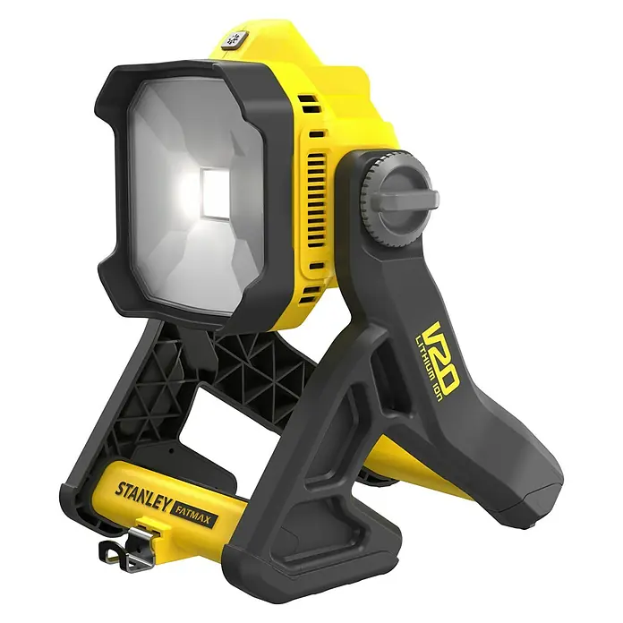 Stanley FatMax LED-Arbeitsleuchte SFMCL030B-XJ - 18 V, Ohne Akku, 1.850 lm - Abbildung einer Stanley Fatmax V20 Akku-Arbeitsleuchte, die Leistung und Flexibilität vereint.