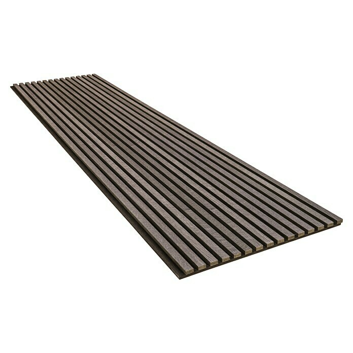 FibroTech Akustikpaneel BasicBlack Oak, 2.440 x 605 x 22 mm, 1 Paneel Diagonal View