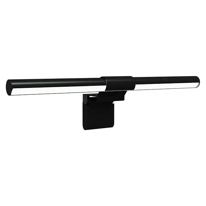 Ledvance SUN@Home Bürobeleuchtung - Breite: 4,4 cm - Eine elegante, schwarze LED-Monitorlampe mit einem schlanken Design, das sich nahtlos in jeden Arbeitsplatz einfügt und für optimale Beleuchtung sorgt.