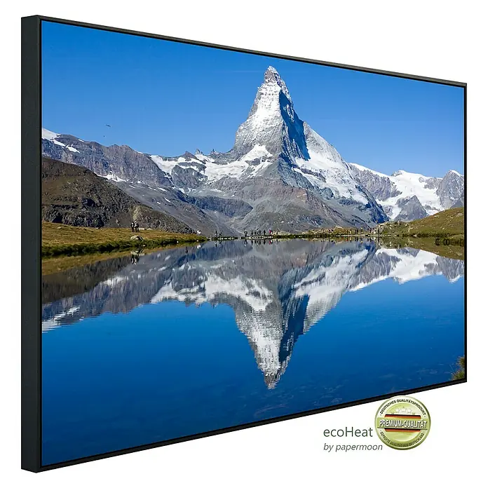 Papermoon Infrarot-Bildheizkörper Matterhorn - 100 cm x 600 mm, 800 W - Das Infrarot-Heizpaneel mit dem Motiv des Matterhorns sorgt für eine angenehme Wärme und ist ein echter Hingucker.