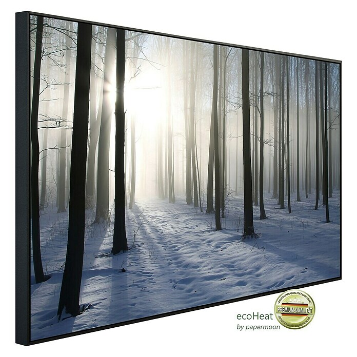 Papermoon Infrarot-Bildheizkörper Nebeliger Winterwald (60 x 50 cm, 350 W) | BAUHAUS