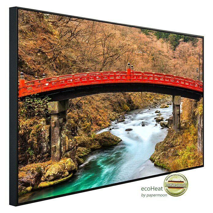 Papermoon Infrarot-Bildheizkörper Nikko Heilige Shinkyo Brücke (120 x 90 cm, 1.200 W)