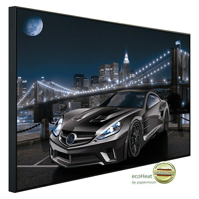 Papermoon Infrarot-Bildheizkörper Manhatten Car II (120 x 90 cm, 1.200 W)