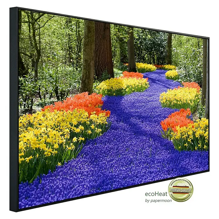 Papermoon Infrarot-Bildheizkörper Frühlingsblumen 2 - 100 cm x 600 mm, 600 W - Hochwertiges EcoHeat-Panel mit Blumenmotiv. Perfekt als dekoratives Heizelement mit Premium-Qualität für ein angenehmes Raumklima.