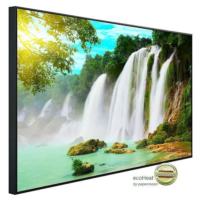 Papermoon Infrarot-Bildheizkörper Ban Gioc Vietnam Wasserfall - 120 x 60 cm, 1.000 W - Das Infrarot-Heizpaneel mit Wasserfallmotiv bietet angenehme Wärme und ist ein dekoratives Highlight für jeden Raum.