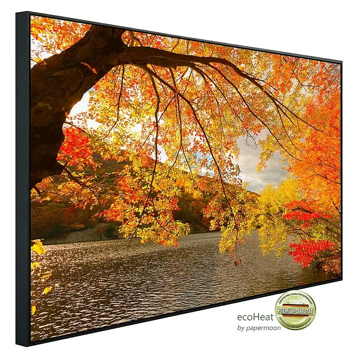 Papermoon Infrarot-Bildheizkörper Herbstlandschaft 1 - 60 x 50 cm, 350 W - Das Leinwandbild mit Herbstlandschaft, das die Schönheit der Natur in warmen Farben zeigt, ist ein dekoratives Highlight für jeden Raum.