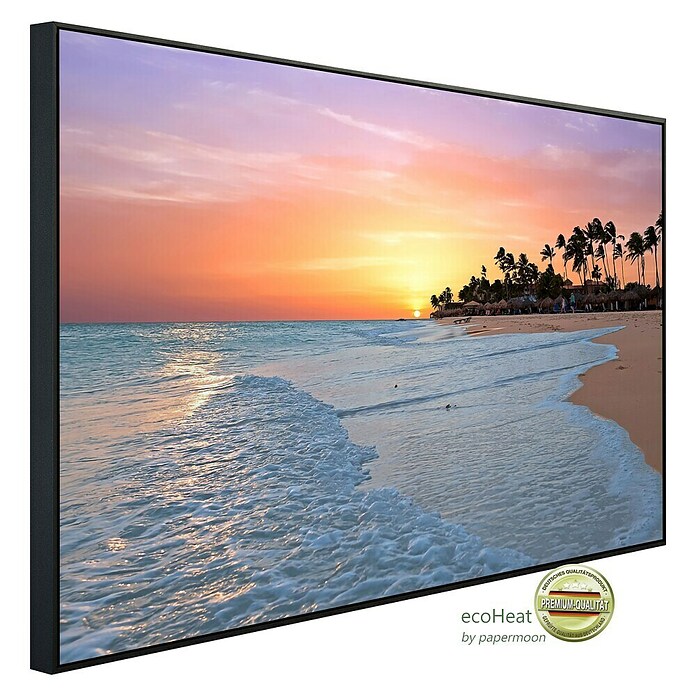 Papermoon Infrarot-Bildheizkörper Aruba Beach Sonnenuntergang (100 x 60 cm, 800 W) | BAUHAUS