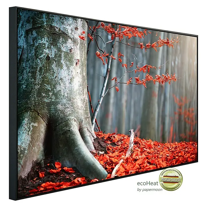 Papermoon Infrarot-Bildheizkörper Alter Herbstbaum120 x 60 cm, 750 W - Das Ecoheat Infrarotpaneel mit Waldmotiv. Hochwertige Infrarotheizung für angenehme Wärme in Ihrem Zuhause, mit stilvollem Design.