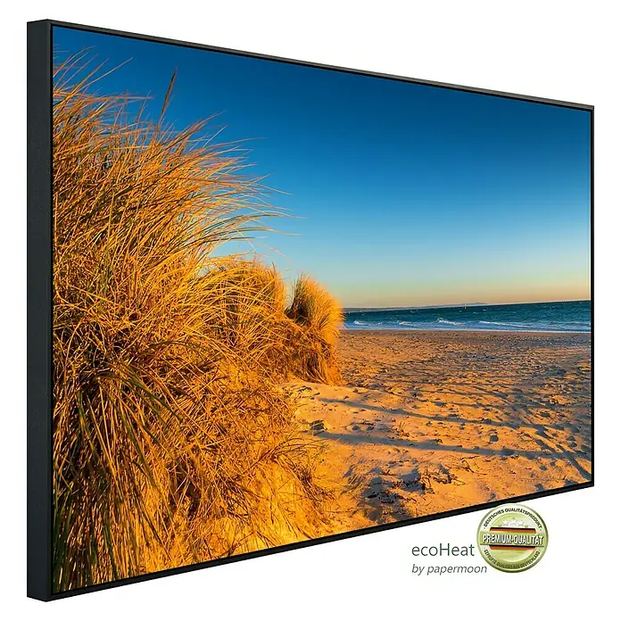 Papermoon Infrarot-Bildheizkörper Dünen Chelsea Beach Australien - 60 x 50 cm, 350 W - Ein stilvolles Infrarot-Heizpaneel mit Strandmotiv. Ideal für eine angenehme und effiziente Wärmequelle in jedem Raum.