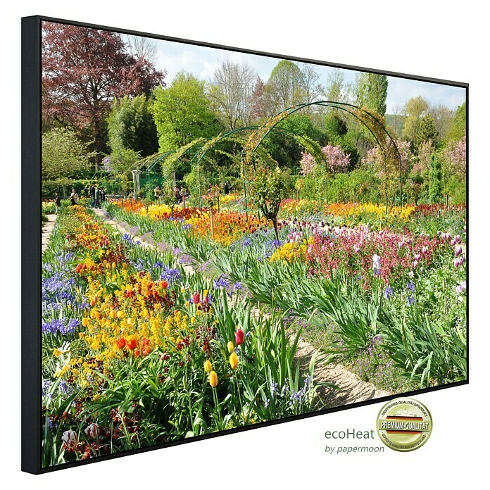 Papermoon Infrarot-Bildheizkörper Monets Garten 2 (120 x 60 cm, 750 W) | BAUHAUS