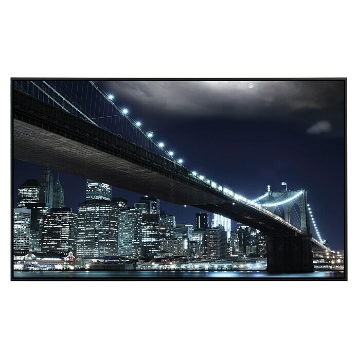 Papermoon Infrarot-Bildheizkörper Brooklyn Bridge bei Nacht (120 x 75 cm, 900 W) | BAUHAUS