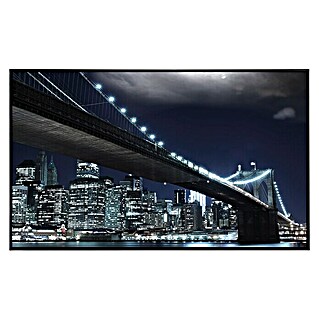 Papermoon Infrarot-Bildheizkörper Brooklyn Bridge bei Nacht (120 x 75 cm, 900 W)