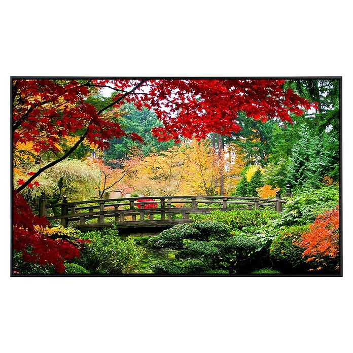 Papermoon Infrarot-Bildheizkörper Brücke im japanischen Garten (90 cm x 500 mm, 450 W) | BAUHAUS