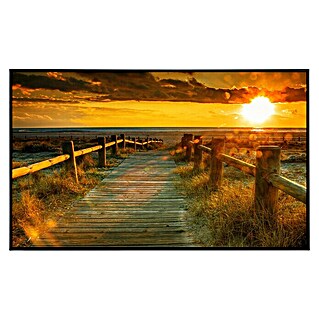 Papermoon Infrarot-Bildheizkörper Sonnenuntergang am Strand (100 x 60 cm, 600 W)