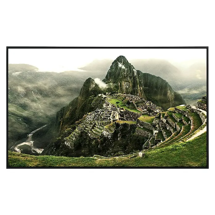 Papermoon Infrarot-Bildheizkörper Machu Picchu - 100 cm x 600 mm, 800 W - Atemberaubende Ansicht von Machu Picchu, einer alten Inkastätte hoch in den Anden, Peru. Verschwommene Berggipfel im Hintergrund.