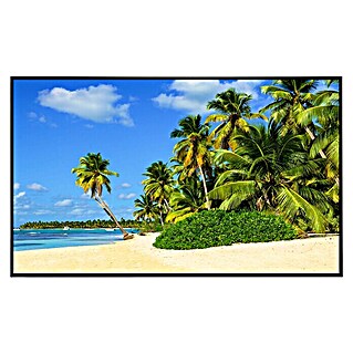 Papermoon Infrarot-Bildheizkörper Exotischer Palm Beach (120 x 75 cm, 900 W)