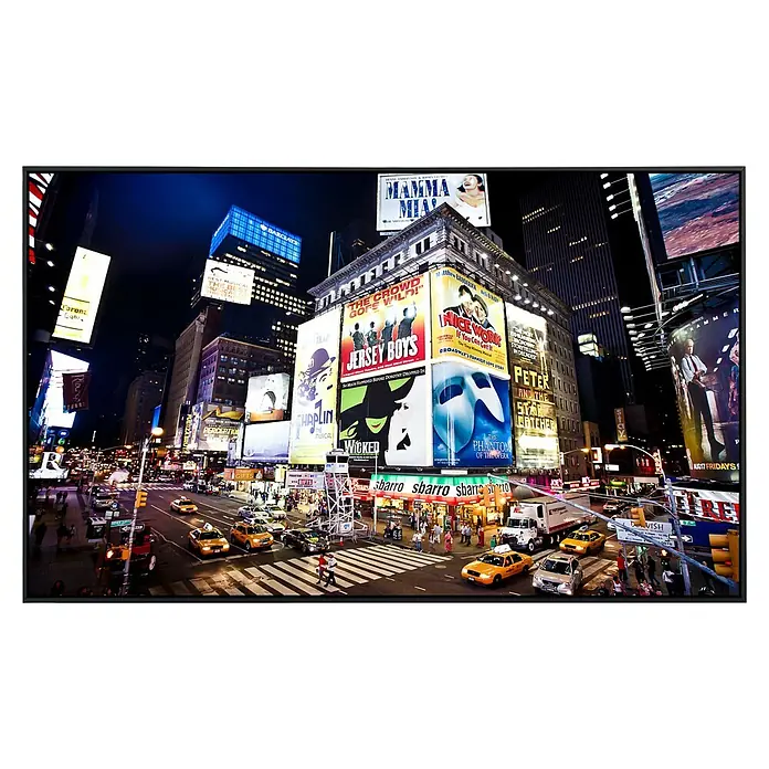 Papermoon Infrarot-Bildheizkörper New York Time Square - 60 cm x 500 mm, 350 W - Helle Lichter und Werbetafeln erhellen den Times Square in New York City bei Nacht, mit Taxis und Menschen, die durch die Straßen eilen.