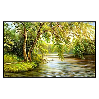 Papermoon Infrarot-Bildheizkörper Summer Wood Lake (120 x 60 cm, 750 W)