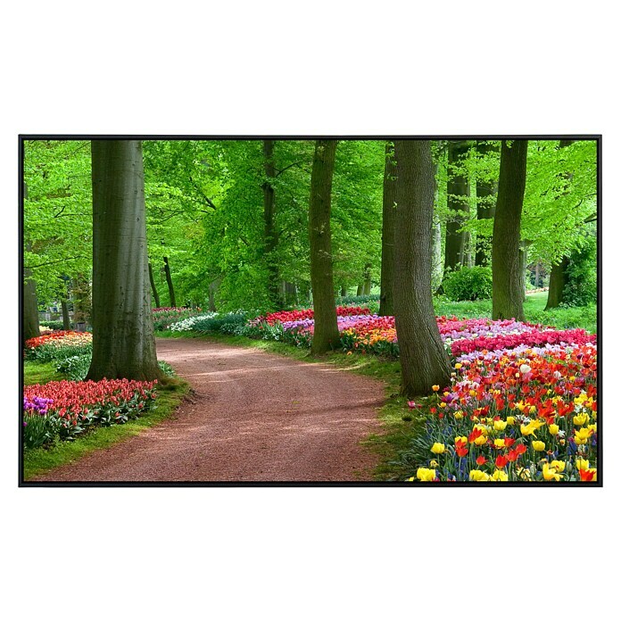 Papermoon Infrarot-Bildheizkörper Tulpen Frühlingslandschaft (120 x 75 cm, 900 W)