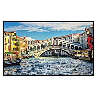 Papermoon Infrarot-Bildheizkörper Canal Grande und Rialtobrücke (120 x 90 cm, 1 200 W)