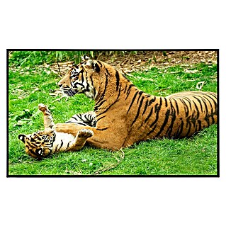 Papermoon Infrarot-Bildheizkörper Tiger mit Baby (80 x 60 cm, 450 W)