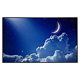 Papermoon Infrarot-Bildheizkörper Nachthimmel mit Mond (100 x 60 cm, 600 W)