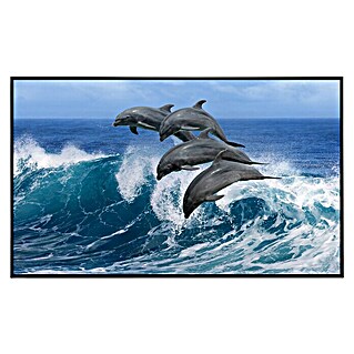 Papermoon Infrarot-Bildheizkörper Verspielte Delfine (120 x 75 cm, 900 W)