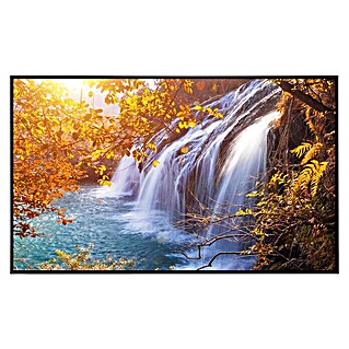 Papermoon Infrarot-Bildheizkörper Herbst Wasserfall 2 (60 x 60 cm, 350 W)