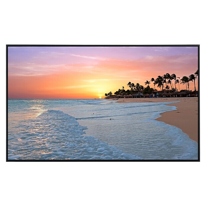 Papermoon Infrarot-Bildheizkörper Aruba Beach Sonnenuntergang (120 x 75 cm, 900 W)