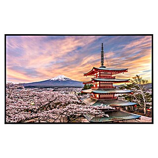 Papermoon Infrarot-Bildheizkörper Fujiyoshida Chureito Pagode Japan (120 x 90 cm, 1.200 W)