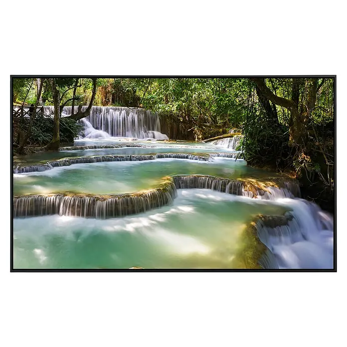 Papermoon Infrarot-Bildheizkörper Waldwasserfall Laos - 100 x 60 cm, 800 W - Die fließenden Wasserfälle in sattem Grün sind auf diesem stilvollen gerahmten Bild perfekt eingefangen. Ein schöner Wandschmuck.