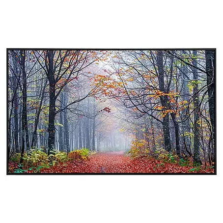 Papermoon  Infrarot-Bildheizkörper Neblige Herbstwaldstraße
