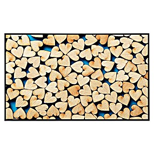 Papermoon Infrarot-Bildheizkörper Holzherzen (120 x 90 cm, 1 200 W)