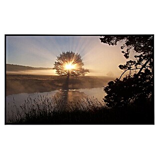 Papermoon Infrarot-Bildheizkörper Fluss Sonnenaufgang (100 x 60 cm, 600 W)