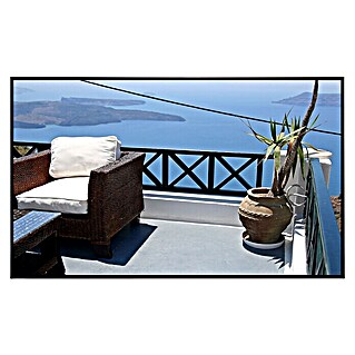 Papermoon Infrarot-Bildheizkörper Santorini Inselblick (120 x 60 cm, 750 W)