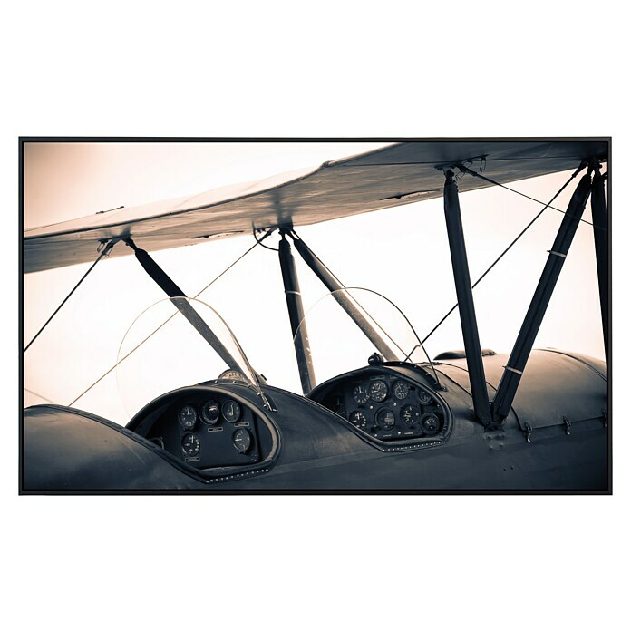Papermoon Infrarot-Bildheizkörper Vintage Flugzeug (120 x 75 cm, 900 W)