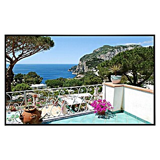 Papermoon Infrarot-Bildheizkörper Capri Balkon Blick (60 x 60 cm, 350 W)