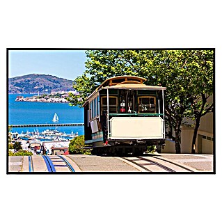Papermoon Infrarot-Bildheizkörper Seilbahn San Francisco (80 x 60 cm, 450 W)