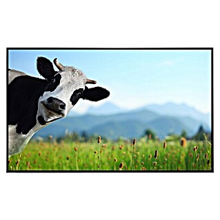 Papermoon Infrarot-Bildheizkörper Lustige Kuh (120 x 60 cm, 750 W)