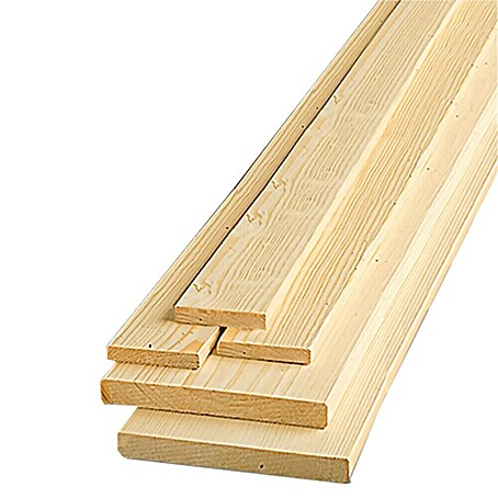 Massivholzdielen (L x B x S: 300 cm x 14,4 cm x 19 mm, Fichte)